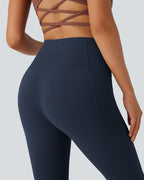 High Waisted Tummy Control Pocket Shaping Yoga Bootcut Leggings