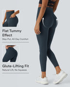 High Waisted Butt Lifting Tummy Control Side Pocket Shaping Training Leggings