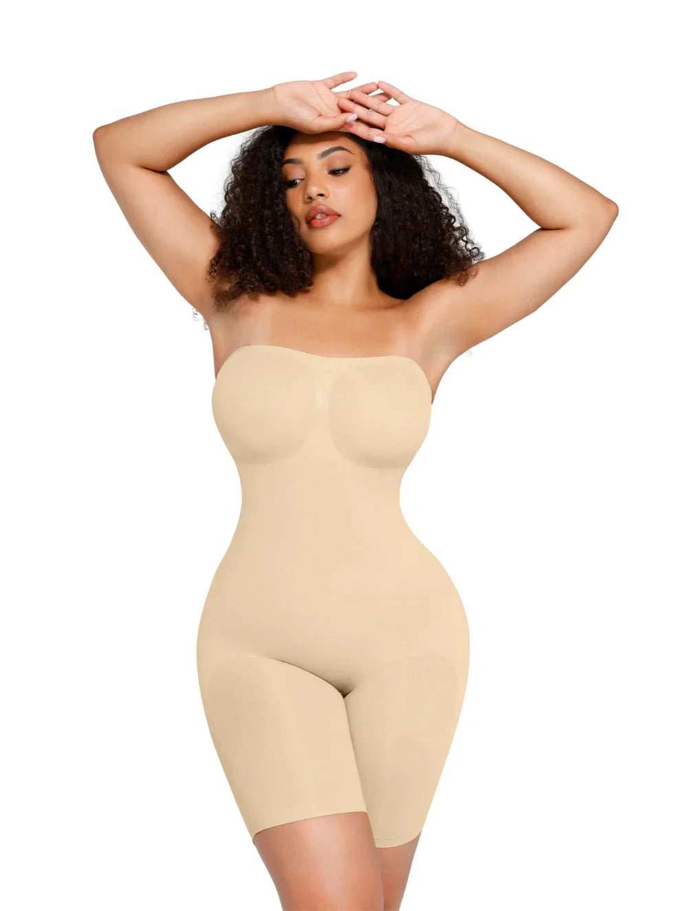 Strapless shaping bodysuit