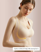 Front Closure Cross-Back Wireless Posture Bra