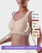 Front Closure Cross-Back Wireless Posture Bra
