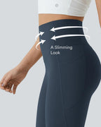 High Waisted Butt Lifting Tummy Control Side Pocket Shaping Training Leggings