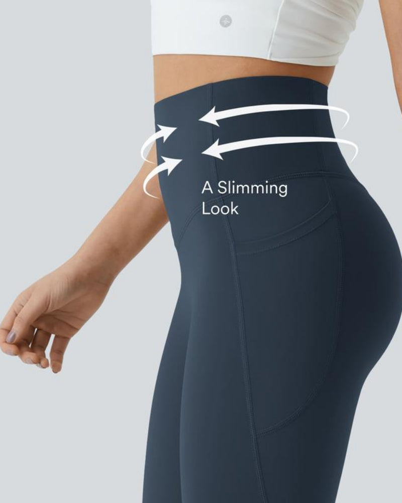 High Waisted Butt Lifting Tummy Control Side Pocket Shaping Training Leggings