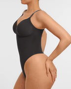 Seamless Covered Bust Jumpsuit Thong Bodysuit